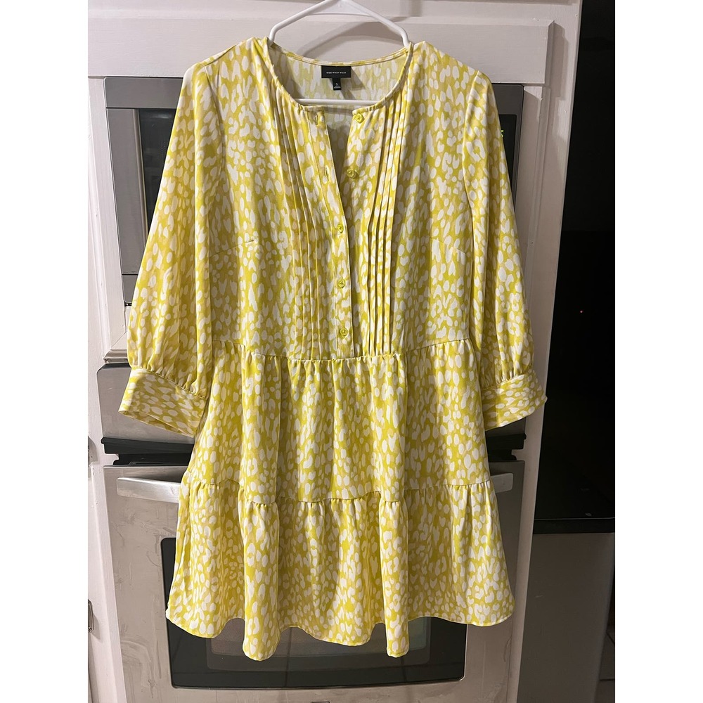 Who What Wear Target Long Sleeve Dress Cheetah Citrus Leopard Women’s - Small